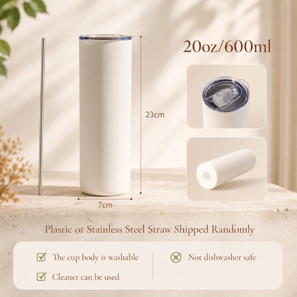 Custom Cartoon Portrait Insulated Tumbler, 20 oz (600 ml)