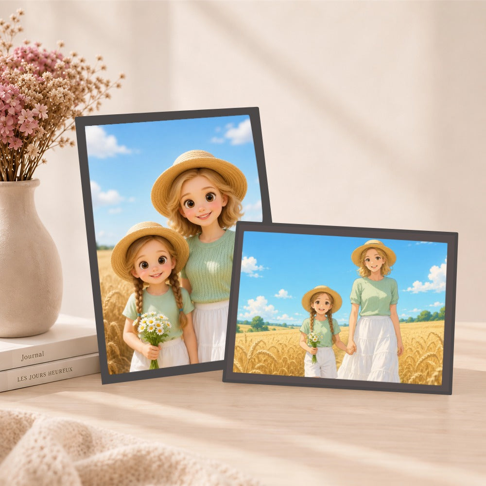 Custom Cartoon Portrait Photo Frame – Available in 6-Inch, A4 and A3 Sizes