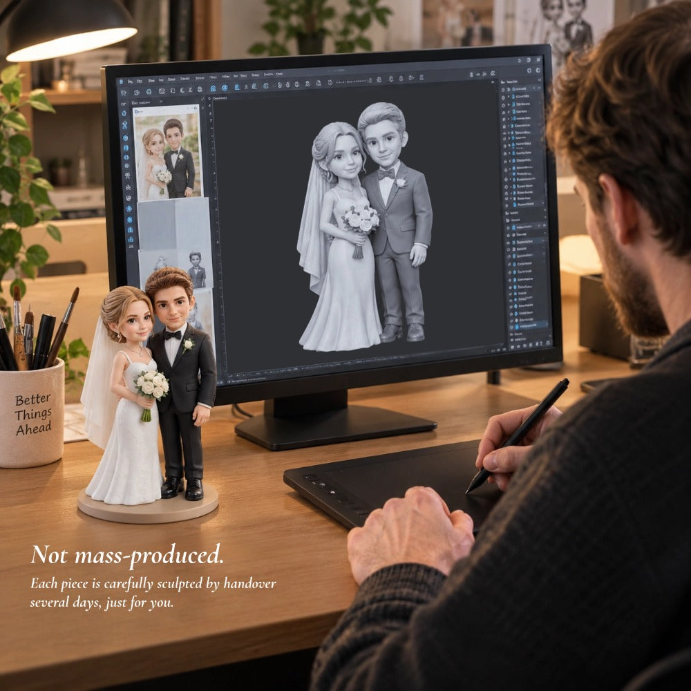 Custom Full-Color 3D Printed Figurine from Photo, Personalized 3D Character Keepsake