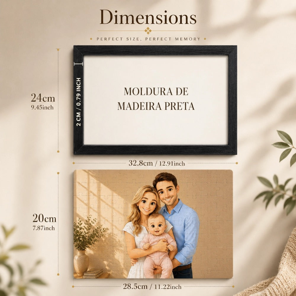 Custom Magnetic Jigsaw Puzzle, A4 Size and Heart-Shaped, with Optional Photo Frame