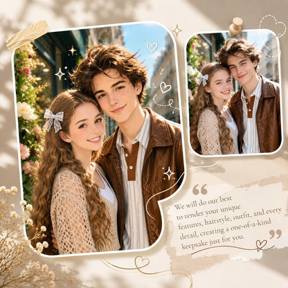 Personalized 3D Hollow LED Photo Frame with Crystal Ornament and Battery Power