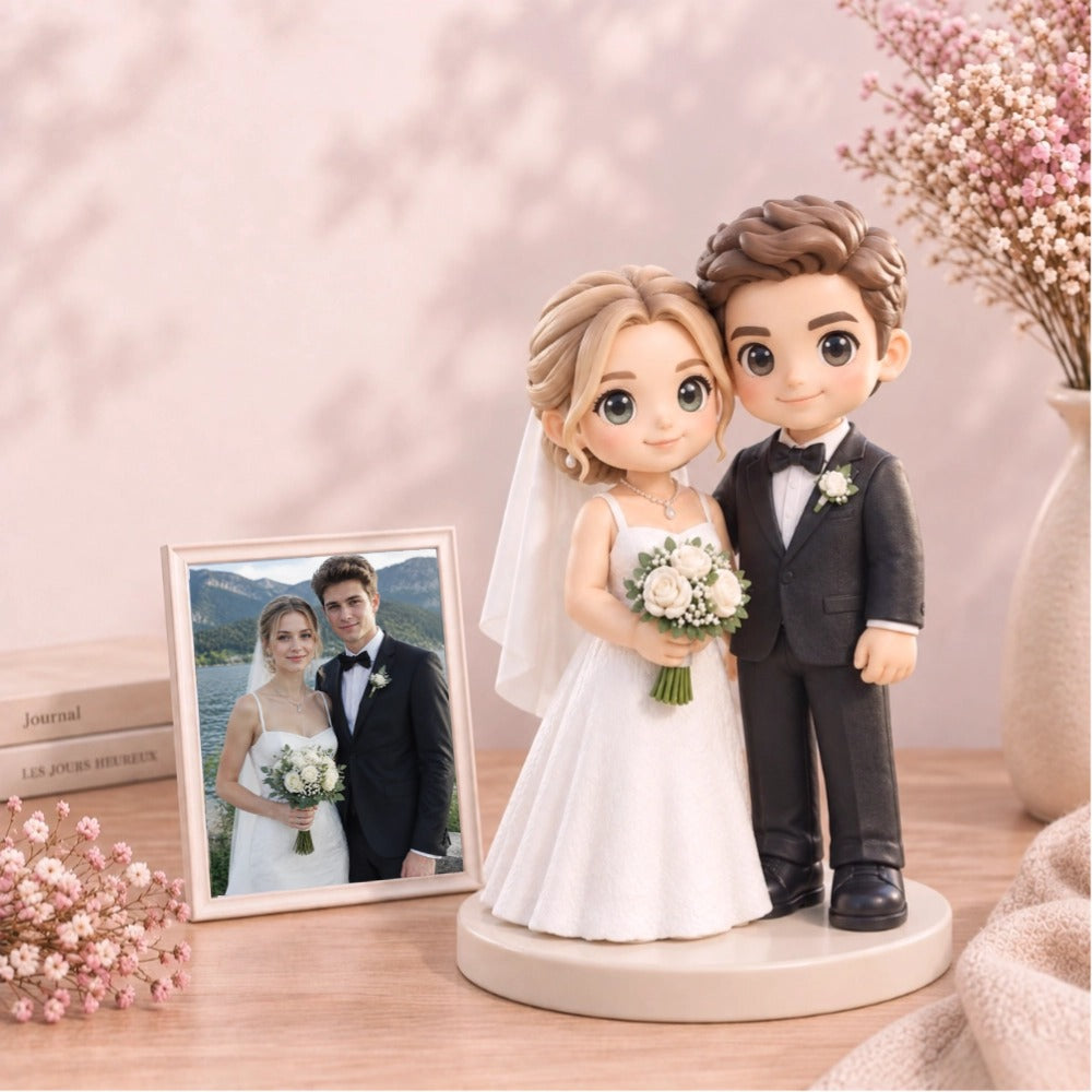 Custom Full-Color 3D Printed Figurine from Photo, Personalized 3D Character Keepsake